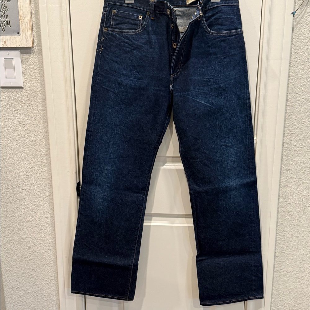Billy Reid men’s selvedge jeans.